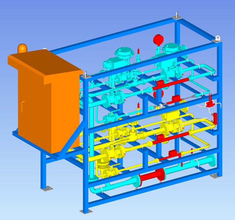 Compressed air skid – 3D model – TNI