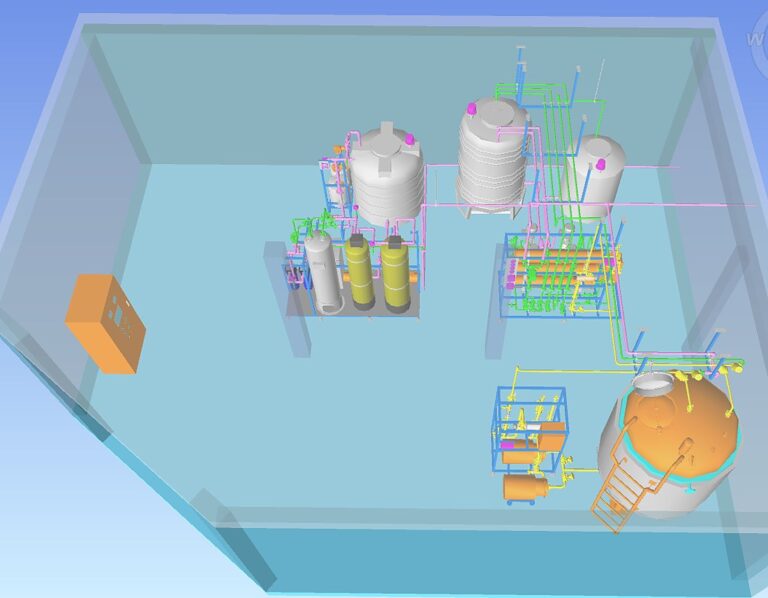 Water treatment system – overall 3D model – TNI