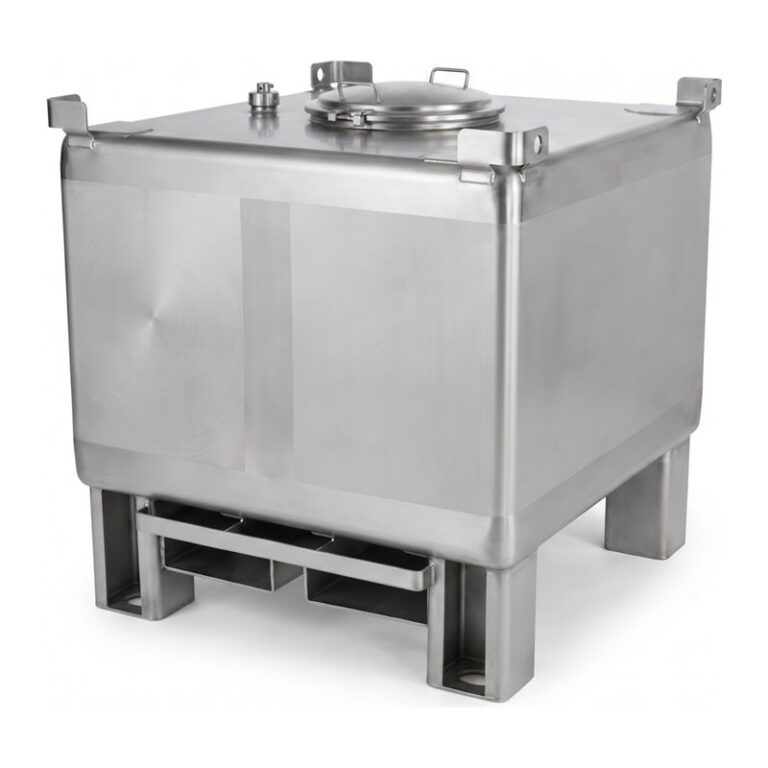 Bồn IBC / bồn vuông inox do TNI thiết kế, chế tạo và cung cấp / Stainless steel IBC / square tank by TN Industrial