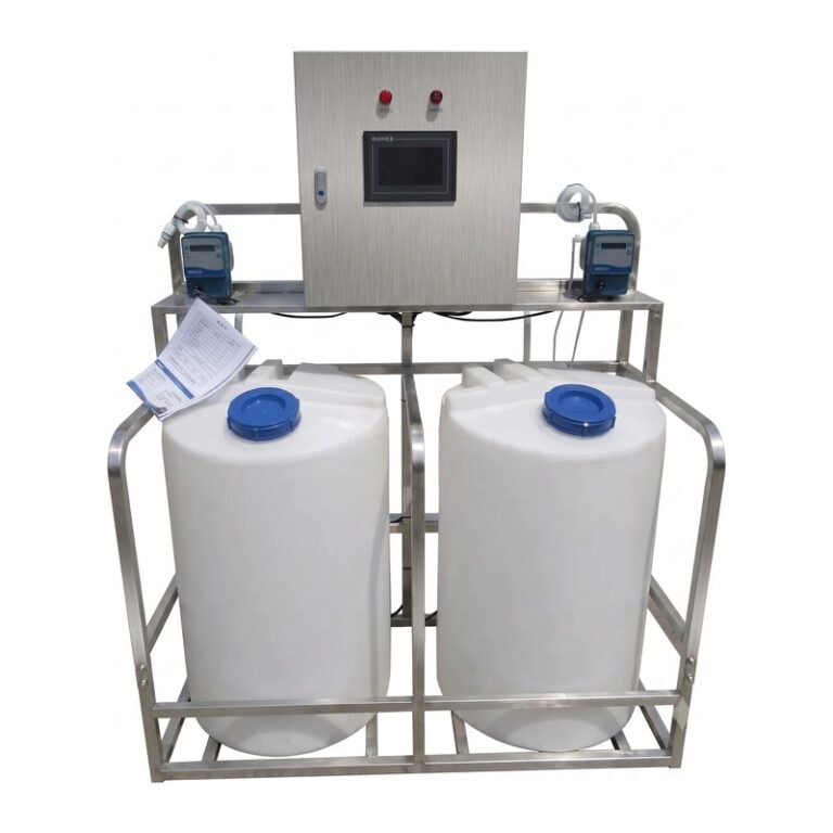 Skid châm hóa chất do TNI thiết kế, chế tạo và cung cấp / Chemical dosing skid by TN Industrial